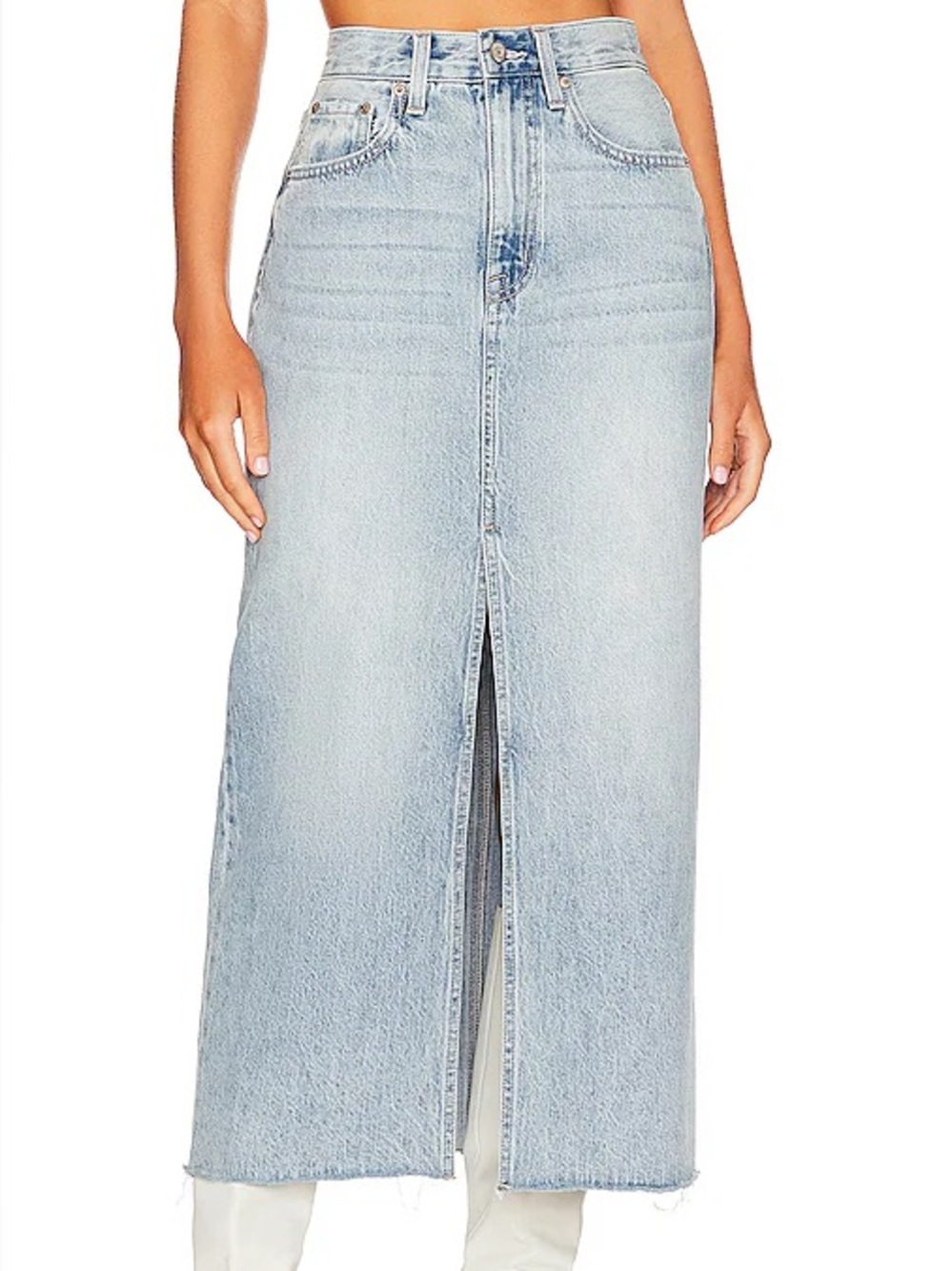 PISTOLA Alice High Rise Midi Skirt in Brooklyn